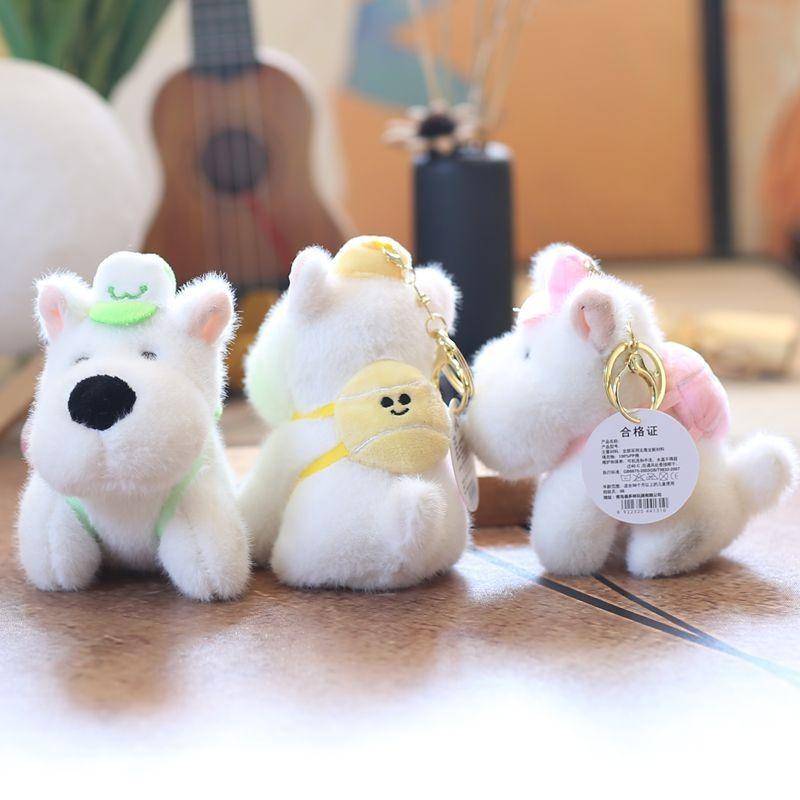 Highland Dog West Keychain Plush Toy Portable Bag Pendant Gift For Children