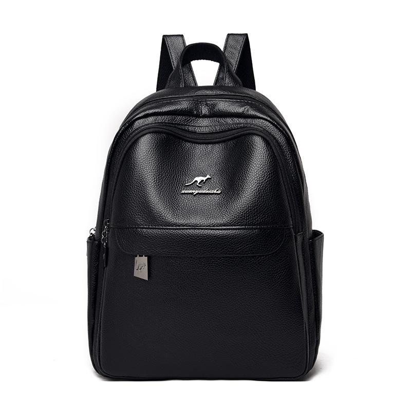 Новый мягкий кожаный рюкзак для женской сумки, повседневный мягкий кожаный противоугонный простой рюкзак Trend