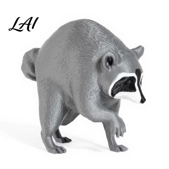 Desktop Office Accessories 3D Printed Racoon Figurine Cute Raccoon Statue Funny Desk Buddy Animal Lover Gifts Small Collectible Figure for