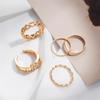 Fashion Rings for Women Gold Color Ring Set Hiphop Simple Finger Rings Jewelry Party