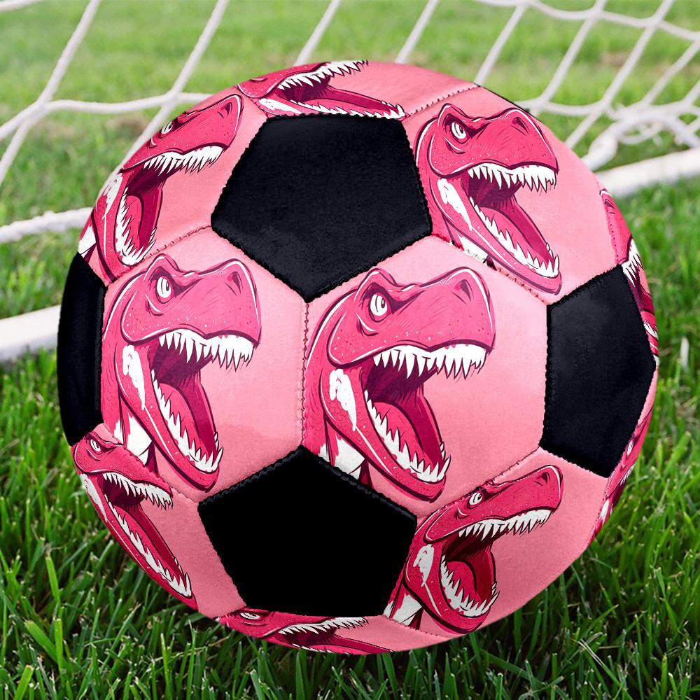 1pc Pink Dinosaur Art Lightweight PVC Training Soccer Ball, Size 5, Suitable for Indoor and Outdoor TrainingGift y60398