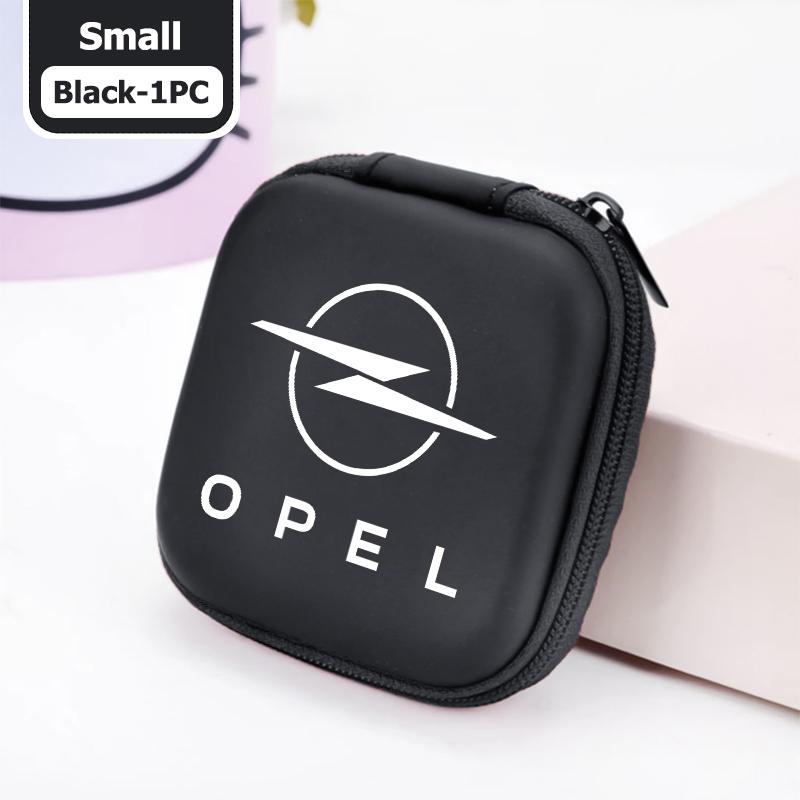 Car Logo EVA Headset Data Cable Holder Headphone Carry Bag For Opel Astra G H J K F Corsa D Zafira B Insignia Mokka Regal