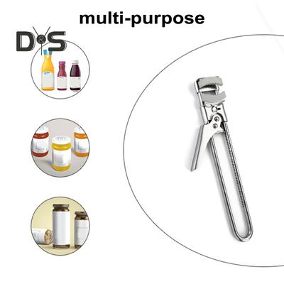 Открывалка для бутылок, многофункциональная регулируемая нержавеющая сталь, удобный захват крышки и открывание консервных банок, устойчивый к ржавчине кухонный аксессуар