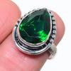 Хромовый диопсид Ручной работы Ювелирное изделие из стерлингового серебра 925 пробы Кольцо Размер 7 C0A19