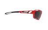 Rudy Project SINTRYX Sports Sunglasses for Road and Fire Red Gloss Frame with Smoke Black Lenses and Clear Bikes, Cycling, Marathons, Jogging,