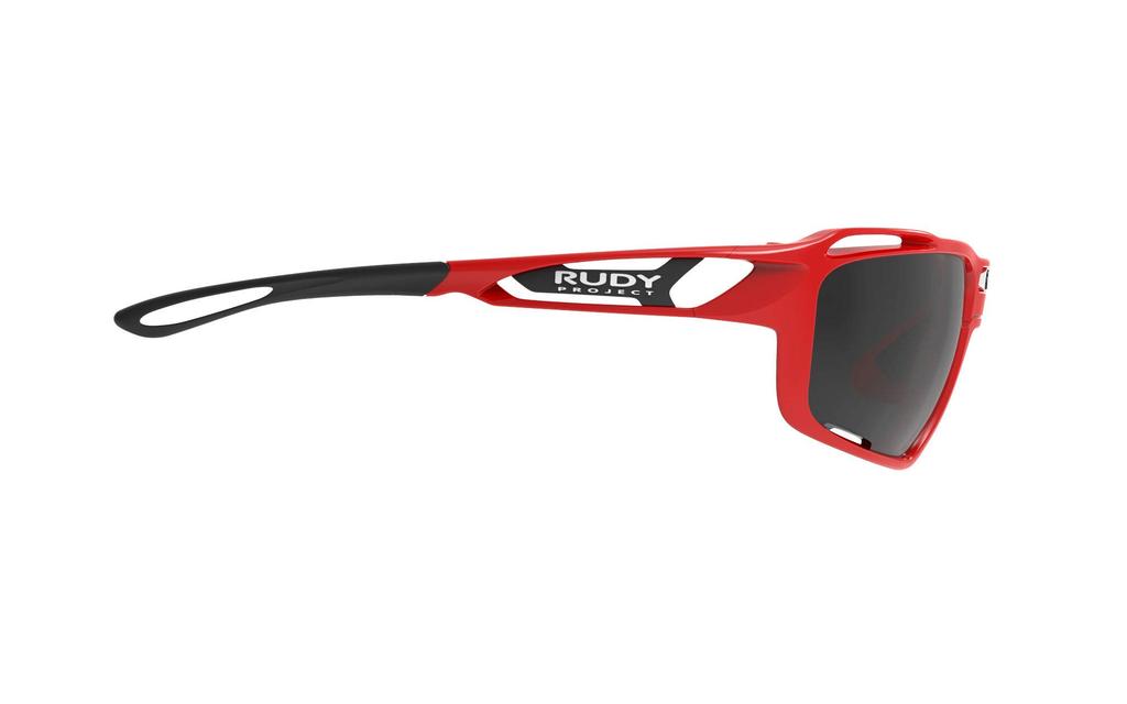 Rudy Project SINTRYX Sports Sunglasses for Road and Fire Red Gloss Frame with Smoke Black Lenses and Clear Bikes, Cycling, Marathons, Jogging,