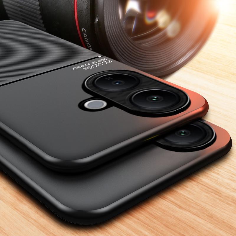 Для VIVO V60 Lite текстурированный магнитный чехол с полной защитой четырех углов, противоударный и устойчивый к падениям