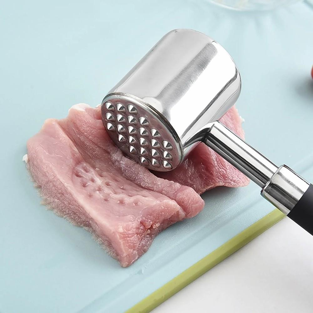 Non-slip Meat Hammer Stainless Steel Kitchen Beef Hitting Tool Steak Mallet Steak Tenderizing