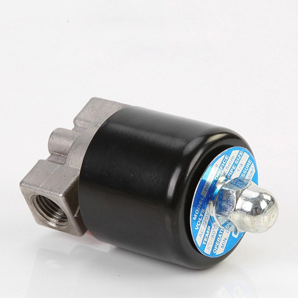 1/4" 2W Stainless Solenoid Valve Switch Control Valve DN8 Normally Closed Stainless Steel Solenoid Valve