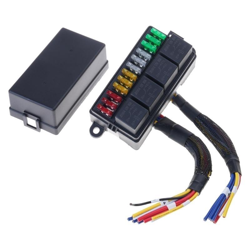 High Capacity Multipurpose Pre 12 Circuit Fuses Relays Block for Automotive Boat Marine Use with Easy tallation