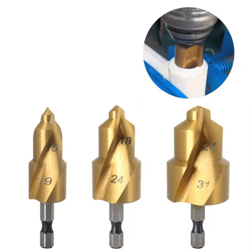 Water Pipe Connection Tool PPR Lifting Drill Bit Hexagon Shank Step Drill Hole Opener