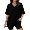 Large Oversized Women's Gym T Shirts Plus Size Tops V Neck Short Sleeve Workout Shirts Casual Loose Fit T Shirts