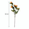 Plastic Realistic Imitation Fruit Stem Green Leaves Simulation Orange  Wall Hanging Decor