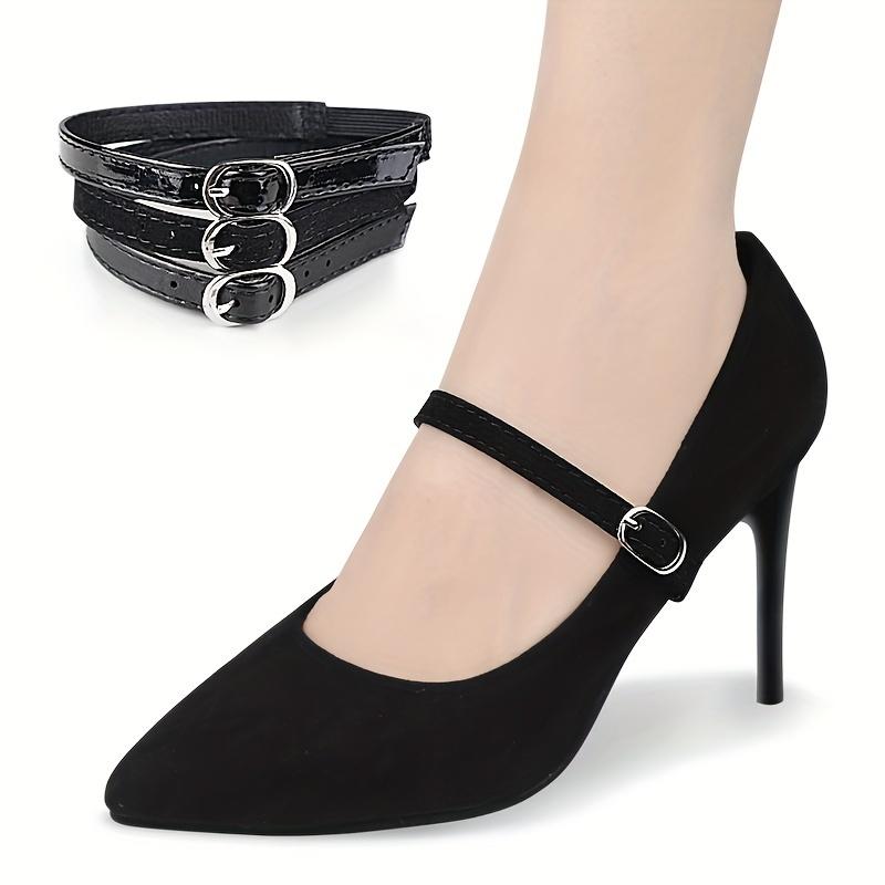 Elastic Adjustable Women High Heels Shoelaces 1Pair Solid Ankle Strap Color Antiskid Shoe Belt Tie Band Loose