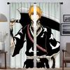 BleachS Kitchen Curtains for Living Room Curtain Partition Anti-mosquito Curtains 2 Pieces Halloween Decoration Shades Blackout