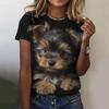 New Kawaii Cartoon Dog Print T-shirt  For Women Plus Size Top Women's Trending Clothing Fashion Short Sleeve Shirt Crew Top