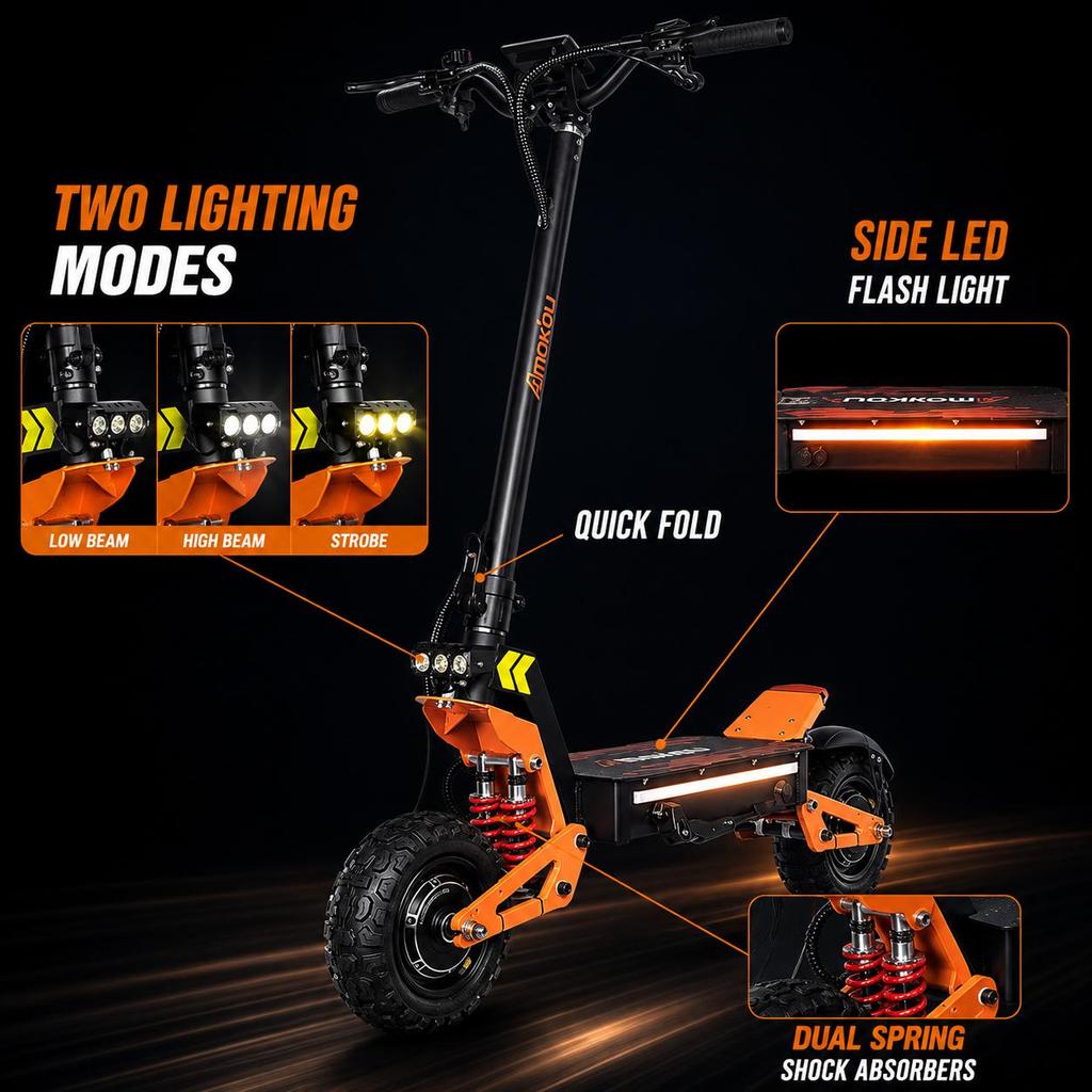 X5 Pro 6000W Dual Motor Electric Scooter Available in China Stock 60V 40Ah Large Battery Scooter with Seat 11 Inch Tires