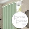 62KD White Double Curtain Rod Brackets Set of 8 Strong Wall Mount Drapery Holders