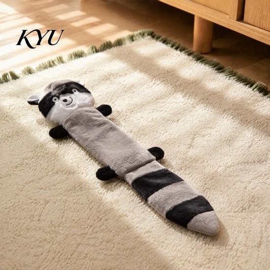 Portable Dog Toys for Travel Crinkle Animal Toy, Plush Squeaky Chew Fox Raccoon Safe Dogs Squirrel Puppy Teething Toy Small Medium And Large