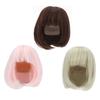 Doll Wig Straight Bang Shoulder Length Short Hair Soft Fiber Easy Cutting for 1/3 BJD