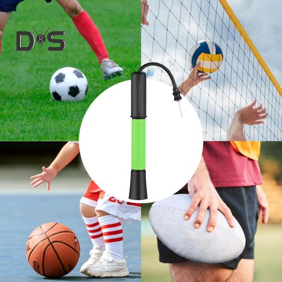 Спортивный насос для мячей Портативный воздушный насос для накачивания мячей с иглой для хранения Система накачивания Push And Pull Ручной насос для волейбола, баскетбола, футбола