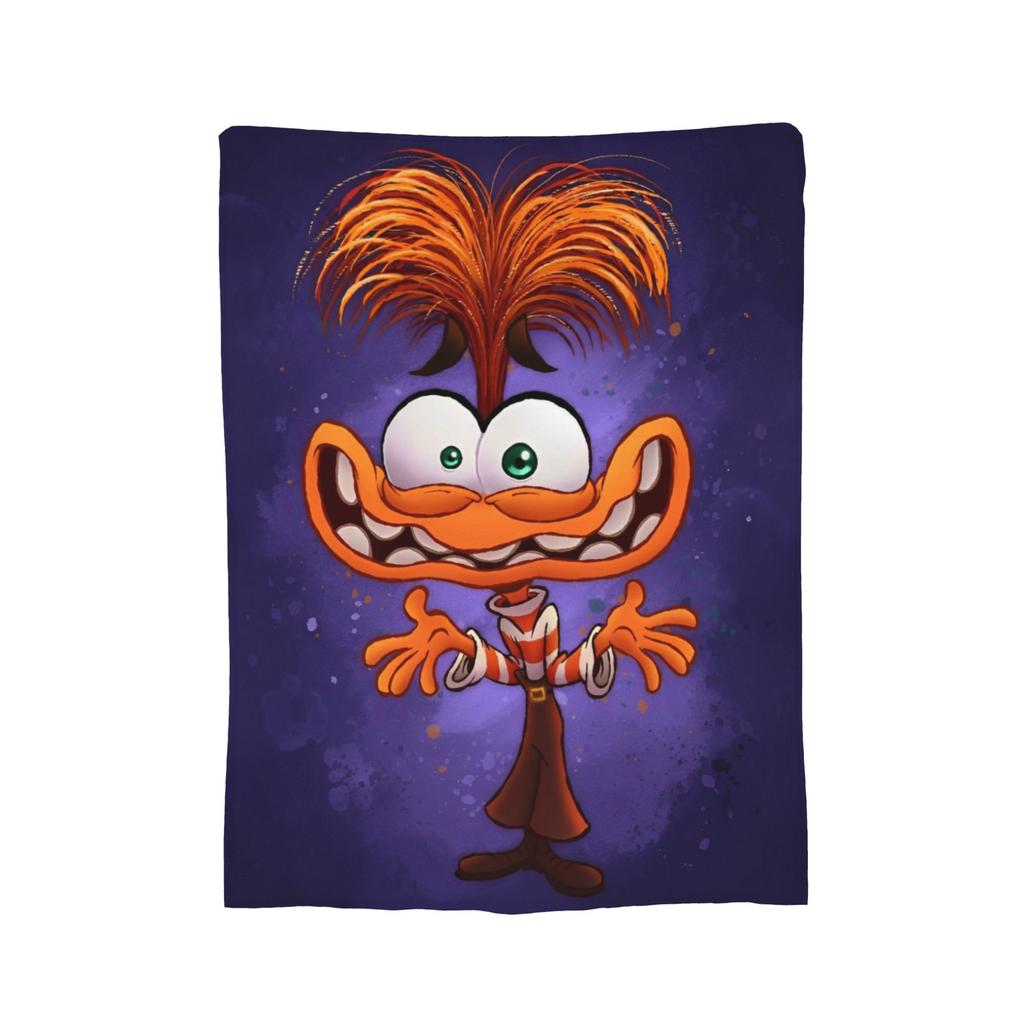 Inside Out Wool Blanket Cartoon Action Comedy Funny Throw Blankets for Sofa Bedding Lounge 125*100cm Rug Piece,