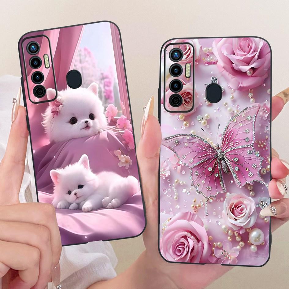 Ударопрочный чехол для Tecno Camon 17 Pro 17P Cover CG7 CG7n CG8 CG8h Милый мультяшный мягкий чехол для Tecno Camon 17 CG6 CG6j Задняя крышка