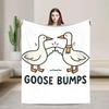 Funny Goose Fist Bump Pun Minimal Cute Animal Warm Blanket for Girls Boys Plush Throw Blanket Novelty Home Decor Flannel Bedspre