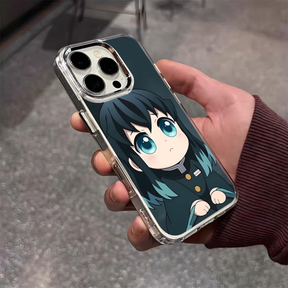 Чехол для телефона Muichiro Tokito из аниме для iPhone 17 Air 16 E 15 14 13 12 11 Plus Pro Max Гальванизированный Прозрачный Мягкий Чехол
