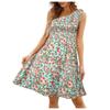 Summer Beach Skirt Floral One Shoulder Medium Length Dress Bohemian Strapless Strapless Dress
