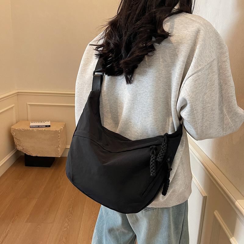 Сумка хобо женская сумка через плечо большая вместительная сумка через плечо однотонная спортивная сумка