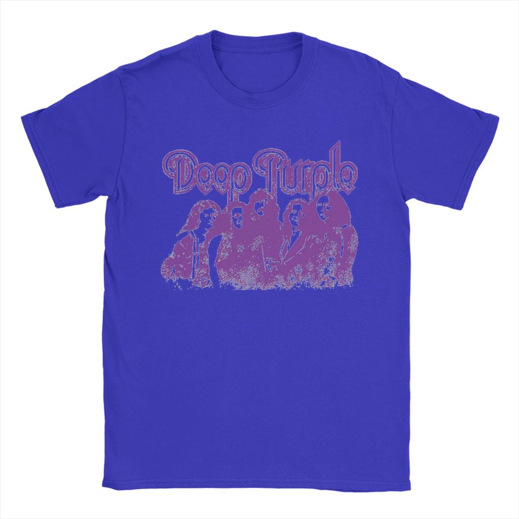 Band Deep Purple Art TShirt Summer Trendy Cool TShirts Unisex Cotton O Neck Oversize Top Tees Short Sleeves Y2K Funny Tshirt