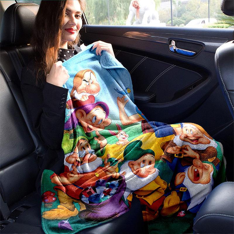 1pc, Snow White and the Seven Dwarfs Home Décor, Flannel Blankets, Perfect for Bedroom, Living Room, Travel, Camping, Car, Beach, Office Naps. Ideal G