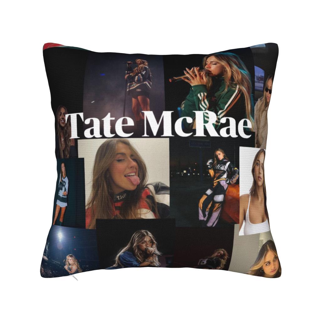 Декоративная Наволочка Tate McRae Think Later Tour Аксессуары Подушка для Стула Плед Чехол для Подушки Квадратный Разные Размеры