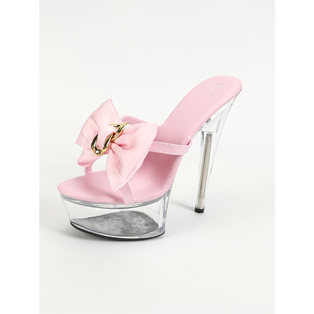 Женские туфли-стилеты Модель автомобиля Ночной клуб Высокие каблуки Высокая обувь Подиум Pole Dance Бант Кристальные сандалии LFD-190-Q5