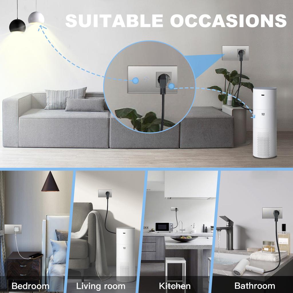 Bseed New Zigbee Single Live 1/2/3 Gang Touch Switch EU Standard With Normal Socket 4 Color Crystal Glass Panel Smart Home