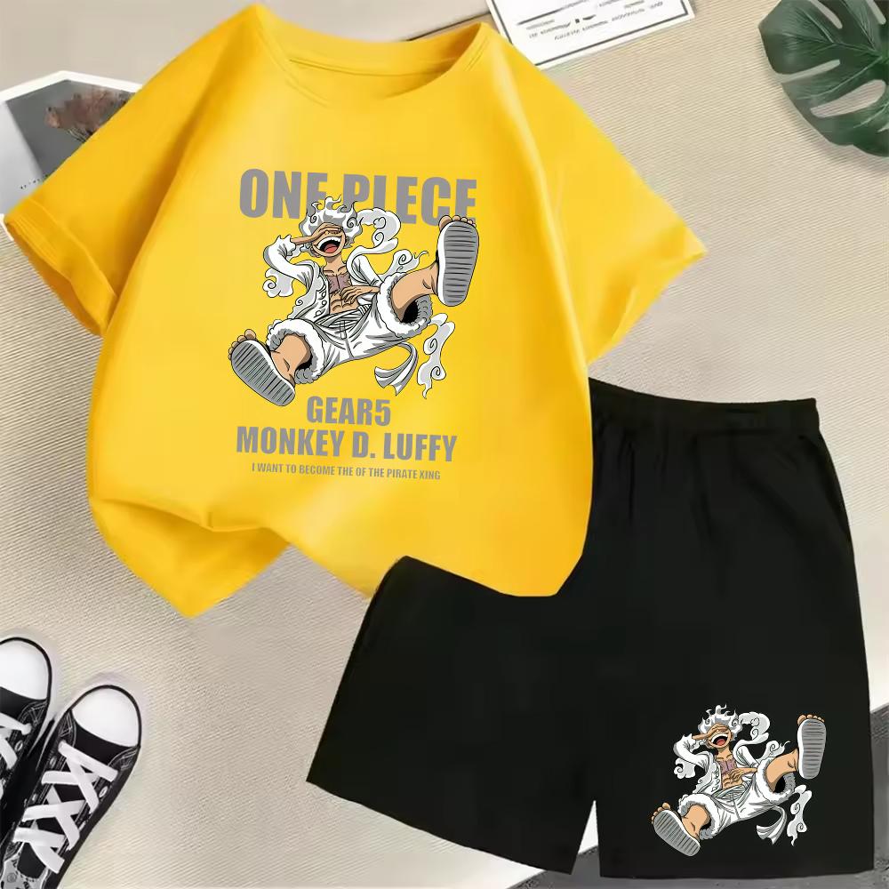 Boys Girls Tracksuit Summer New Cotton Kids T-Shirt Set One Piece Children Shorts Sport Casual School Outdoor