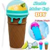 500ml Large Capacity Slushy Cup Squeeze Juice Water Bottle Quick-Frozen Smoothie Sand Cup Pinch Fast Cooling Magic Ice Cream Slushy Maker
