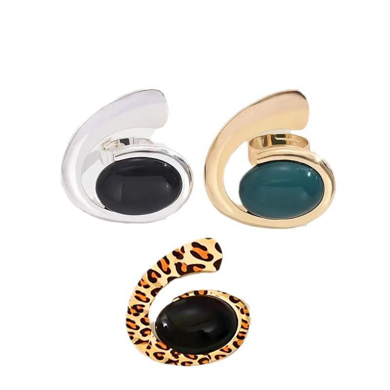 Преувеличенное кольцо-открытие, Персонализированное кольцо в панк-стиле, Кольцо с леопардовым узором в западном стиле, Модный трендовый подарок