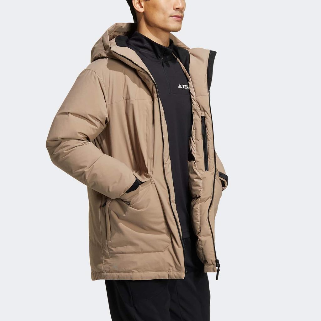 adidas Пуховик унисекс коричневый HR8445