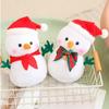 Anime Christmas Snowman Pendant Fluffy Xmas Ornament Snowman Plush Toy Girls Boys