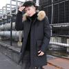 Брендовая одежда мужская зимняя парка длинная секция 2 цвета новая теплая утолщенная куртка верхняя одежда ветрозащитное пальто с капюшоном плюс размер M-4XL