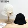 New Autumn and Winter Fisherman Hat with Butterfly Bow Cold Resistant and Warm Solid Color Simple Bucket Hat