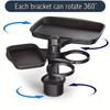 2025 New Car Cup Holder Tray-Expander-3 In 1 Detachable Food Table Tray With Solid Base-Road Trip Essentials Accessories Gadgets