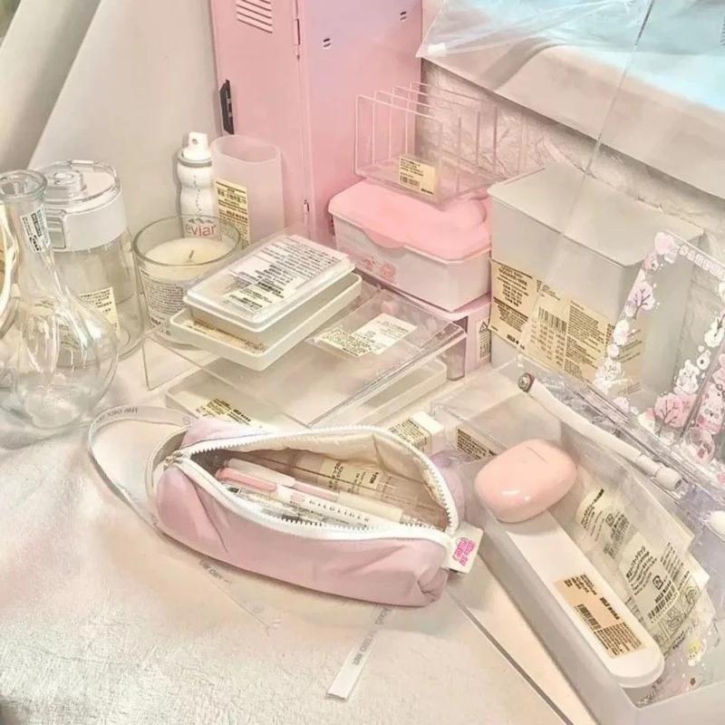 Многофункциональные школьные пеналы Сумка для хранения канцелярских принадлежностей Портативная сумка для ручек большой вместимости Пенал Пенал Пастельный цвет