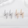 Exquisite and Personalized Punk Earrings for Men and Women Mini Lightning Zircon Earrings