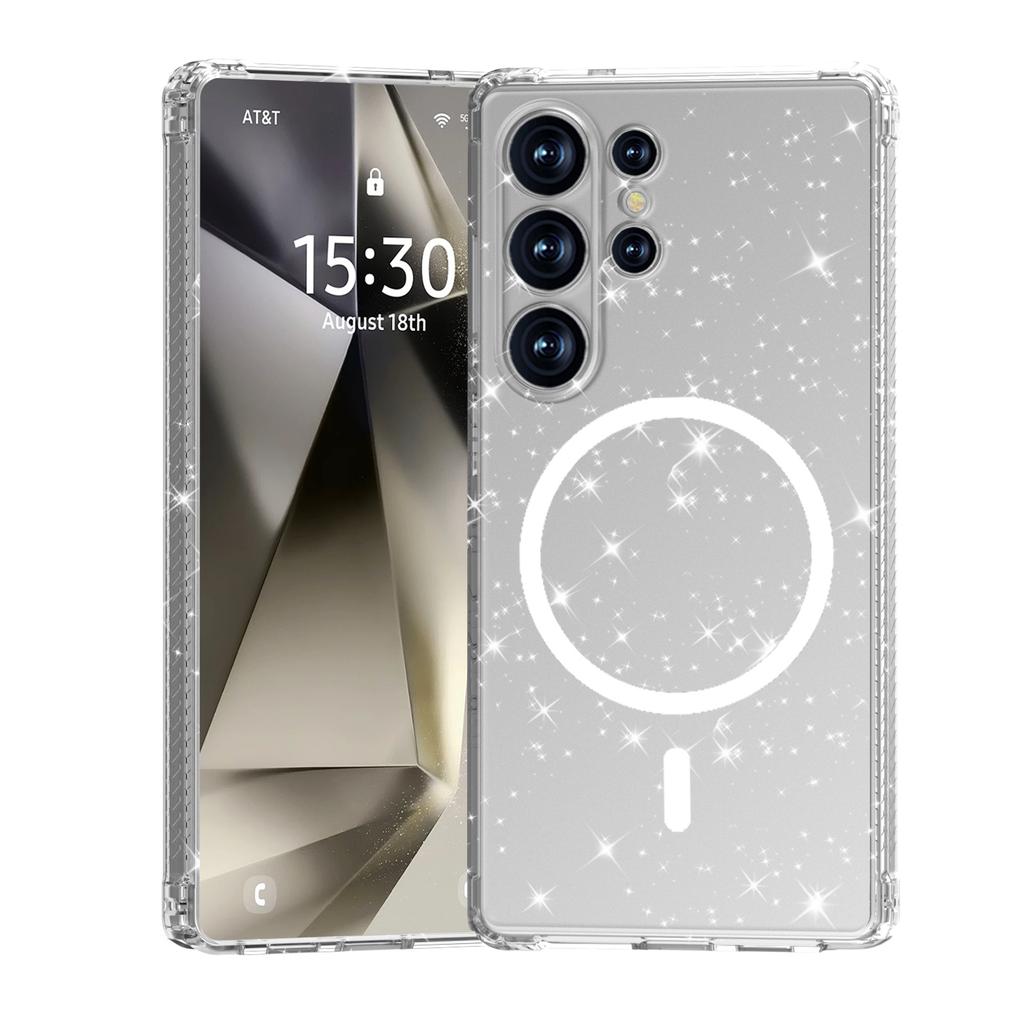 Подходит для Samsung S25UItra Матовый чехол для мобильного телефона с ощущением кожи Противоударный Полупрозрачный Магнитный чехол Защитный чехол