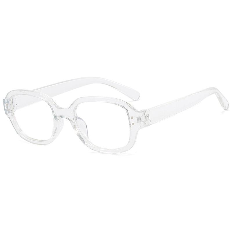 Women's Glasses Anti-Blue Light Fashion Personality Retro Artistic Modern Street Shooting Travel Commuter Rectangular Plain Glasses