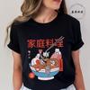 Кавайи Коты Рамен Еда Футболка Смешная Женская Харадзюку Эстетичная Футболка Винтажная Женская Уличная Одежда Аниме Мультфильм Y2k Топы