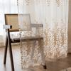 Вышитые шторы с цветочным узором для гостиной, спальни, балкона, светофильтрующие вуалевые драпировки на люверсах, всесезонные прозрачные оконные панели